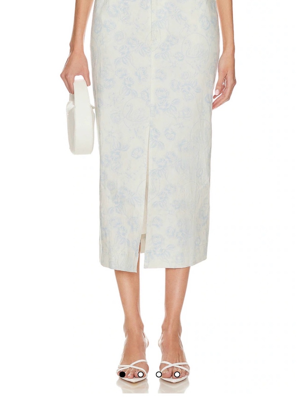 For Love & Lemons Chantal Denim Midi Skirt Size M NWT